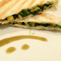 Recipe- Cheesy Corn Spinach Sandwich