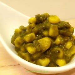 Recipe- Corn Spinach Curry