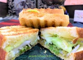 Recipe- Bombay grilled vegetable club Sandwich