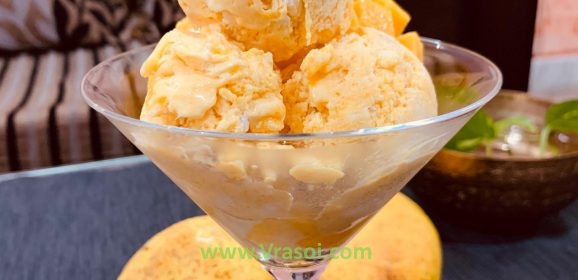 Recipe- Mango Dolly/ Soft creamy Mango Ice cream